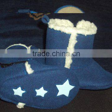 Fur Leather Baby Shoes