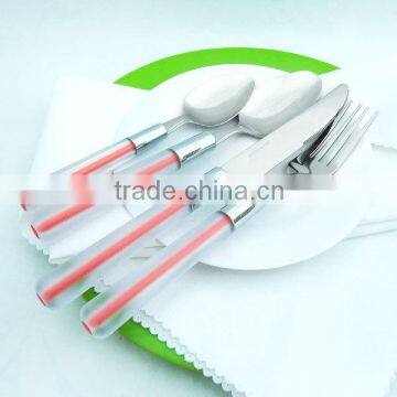 Stainless Steel Plastic Handle Flatware