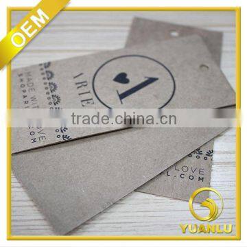 kraft paper hang tag and label custom clothing tag