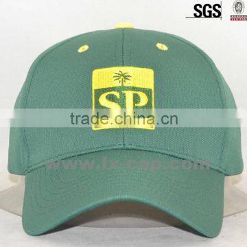 embroidery polyester green cap baseball