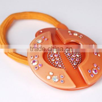 Kids hair accessories wholesale orange 3 mm elastic hair tie