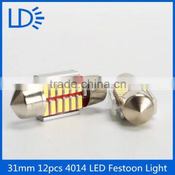 Festoon Dome Panel Light 12 SMD 4014 LED 31mm Car Reading Interior Map Roof lights