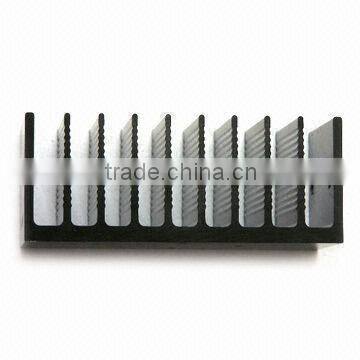 Black anodized aluminium heat sink profile