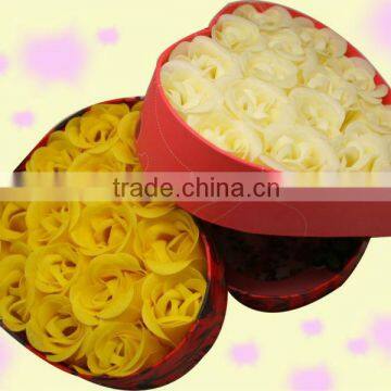 16pcs rose paper soap hart shape packing