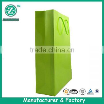 Stand Up Plain Paper Merchandise Bags,Plain Green Kraft Shopping Bags,Paper Gift and Shopping Bags