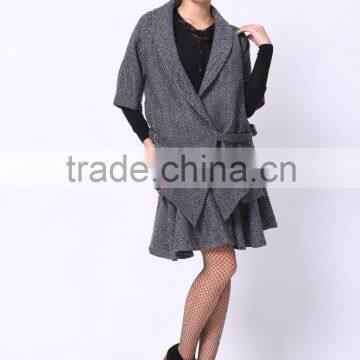 2016 PRETTY STEPS Winter Collections Half Sleeve New Design Coats and Woman Gender Outerwear Woven Coat photo-5