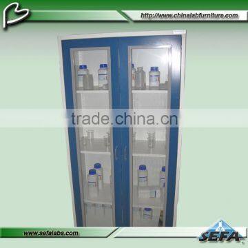 Hot Sale Lab Furniture Prices Steel Cupboard Design Steel Drawer Glass Door Cabinet