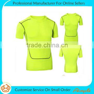 Wholesale custom compression skin fit OEM fitness t shirt