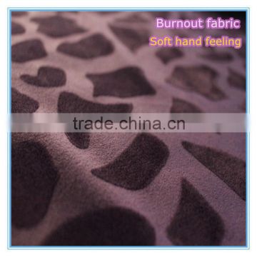 100% polyester stone design burnout velvet fabric for sofa