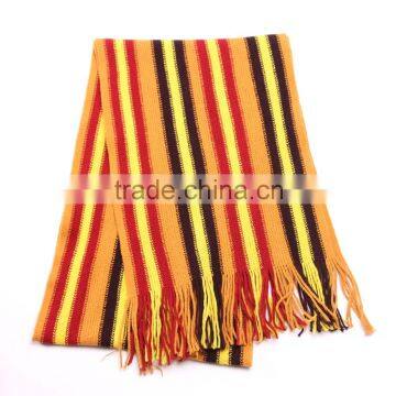 Stripe Knit Scarf With Tassels For Men photo-5