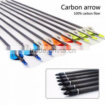 Wholesale 31" feather carbon Arrow for compound bow and arrow