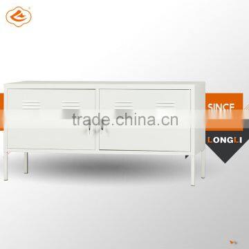 Home Furniture Steel Double Door Living Room TV Cabinet in White photo-5