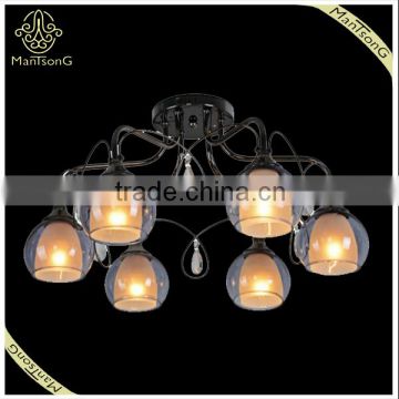 Wholesale Antique Color Glass Ball/ Black Iron Ceiling Lamp Indoor Decorative