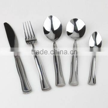 Lot Stainless steel Cutlery Western tableware suit fork dinner set dinner knife,dinner/tea spoon gourd handle C56