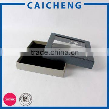 China Manufacturer Black Carton Paper Box With PVC Window photo-4