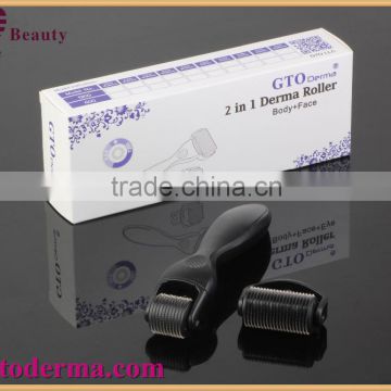 2 in1 derma roller dermaroller 600/1200 needles with 2 replaceable roller