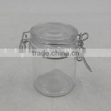 mini glass spice jar with clip lid storage bottle