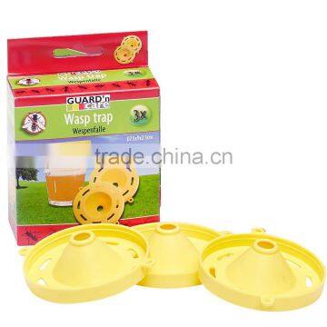 Set of 3 Plastic Poison Free Wasp Trap Catcher Lid ,insect trap