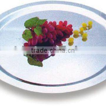 stainless steel Round mirror finish tray