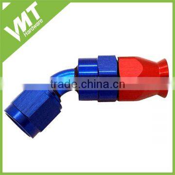 VMT AN JIC -4 AN4 45 Degree Swivel Teflon PTFE Hose Fitting End Alloy Fuel Oil