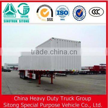 3 axle box van type enclosed cargo semi trailer with Siding Curtain