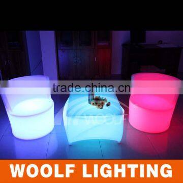 modern illuminated RGB high table LED cube coffee table