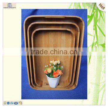 Great Quality Japanese Serving Laser Cut Wood Bamboo Tray photo-5