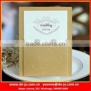 Green Carved Wedding Invitation Card Design