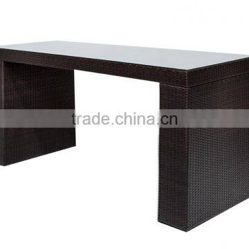 2017 Trade Assurance Promotion Outdoor Poly Rattan Woven Wicker Handmade Bar Stool Table Set Furniture photo-3