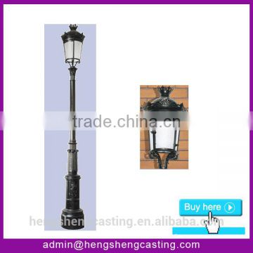 Alibaba express customized cast iron garden light pole