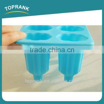 Toprank Colorful Candy Color DIY 6 Pieces Ice Cream Popsicle Mold/Ice Cream Pop Maker Plastic Ice Lolly Mould photo-3