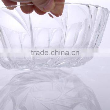 Set 3 Clear Cheap Large Glass Salad Bowls
