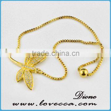 Most popular fashion wholesale gold micro pave bracelet