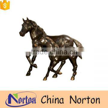 antique casting bronze horse and cub statue NTBH-HR027Y