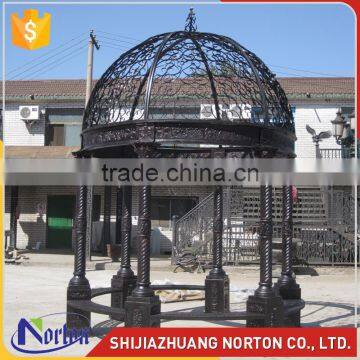 Antique round black cast iron garden pavilion for sale NTIG-309A