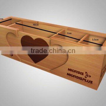 Creative Wooden Scalable Foldable Desktop Storage Box photo-2