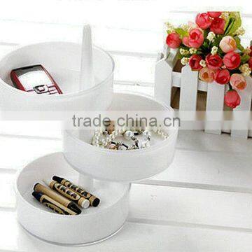 3 tiers acrylic cosmetic storage dishes