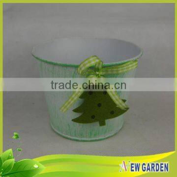 White and Green 12 Inch Flower Pot Or Any Size Welcome OEM photo-3