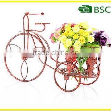 2017Garden Home Decor Iron Bike Plant Holder Bicycle Flower Pot Holder