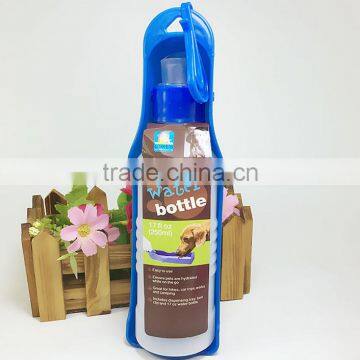 250ml Pet Automatic Feeding Bottle Outdoors Plastic Water Bottle Shaker photo-3