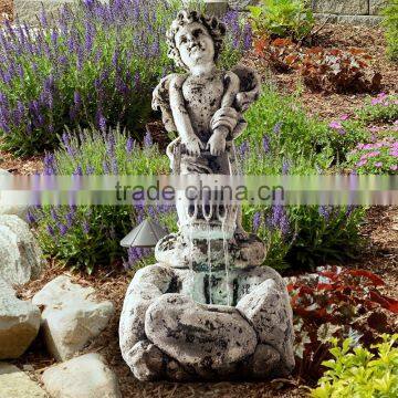 Pure Garden LED Lighted Cherub Fountain with Pump