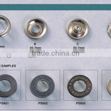 KMJ-2108 series hot selling metal prong snap buttons for leather