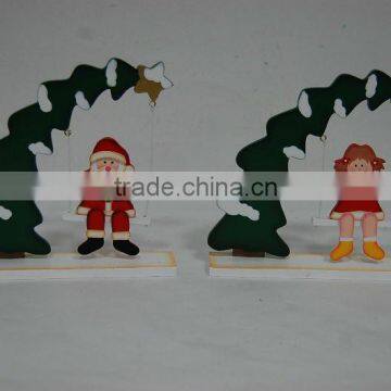 Christmas wooden table standing decoration JA02-11254A-B