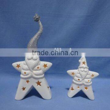 Christmas Decoration Porcelain With Iron Ornaments Gifts photo-4