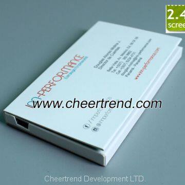 2.4'' inch lcd video business brochure with company logo,info and printing