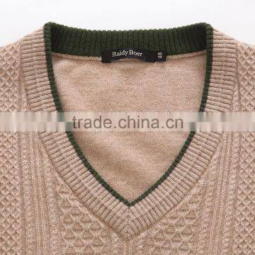 Custom High Quality Fashion Design Wool / Cashmere Knit Sweater photo-4