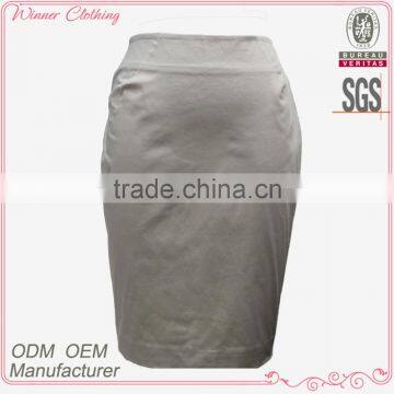 Latest fashion design elegant women's office skirts with back zipper