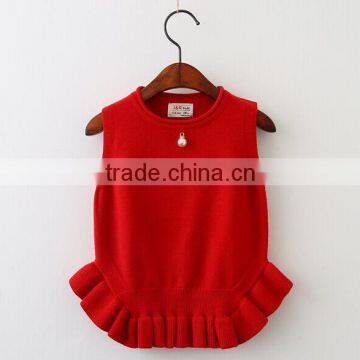 Korean Style Sweater Loose Knitted Vests Patterns for Children Girl photo-4