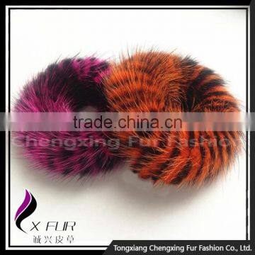 CX-E-11 Genuine Mink Fur Elastic Hair Band / Bracelet