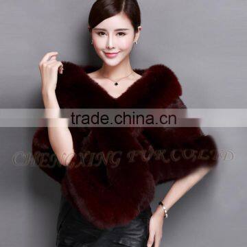 CX-B-M-05F Wholeslae Fashion Ladies Fox Fur Cape /Fox Fur Shawl 2016 photo-2